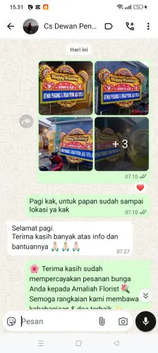 Testimonial Papan Bunga Pernikahan parage