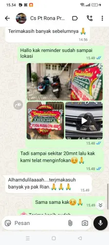 Testimonial Papan Bunga parage